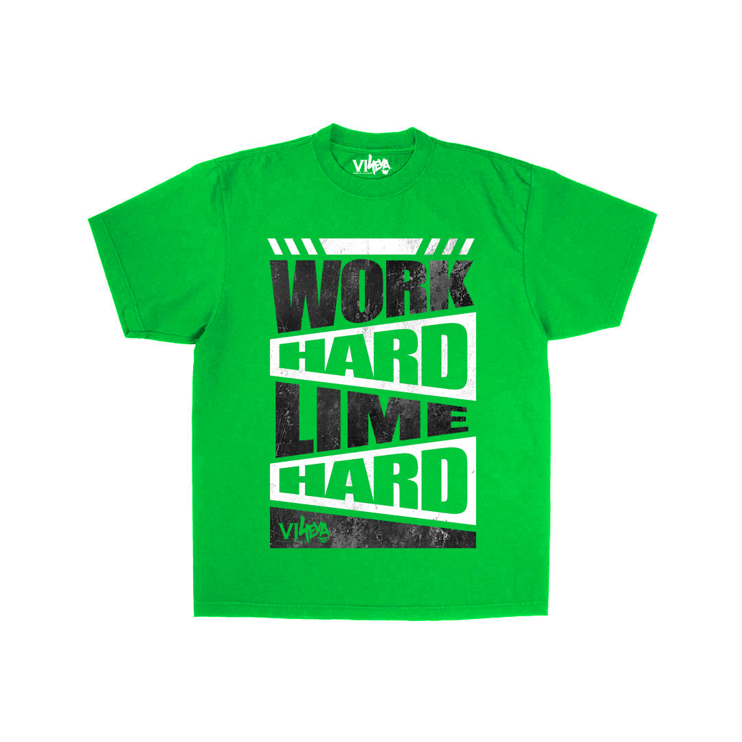 Unisex Work Hard Lime Hard Tee (Green)