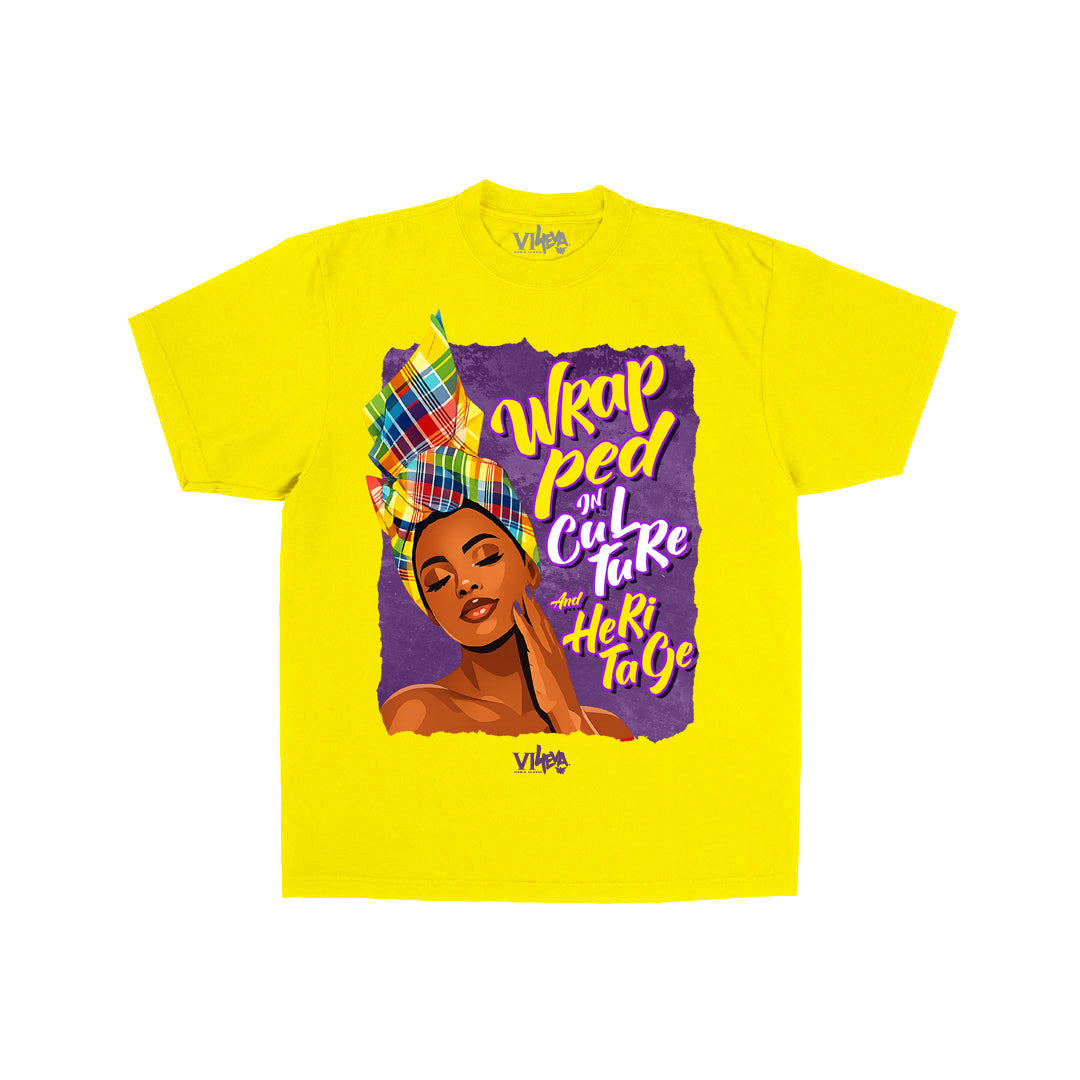 Women's Wrapped In Culture Tee (Yellow)