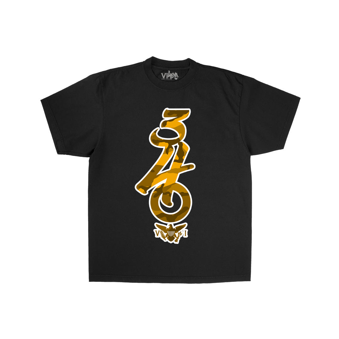 Unisex 340 Camo Tee (Orange)