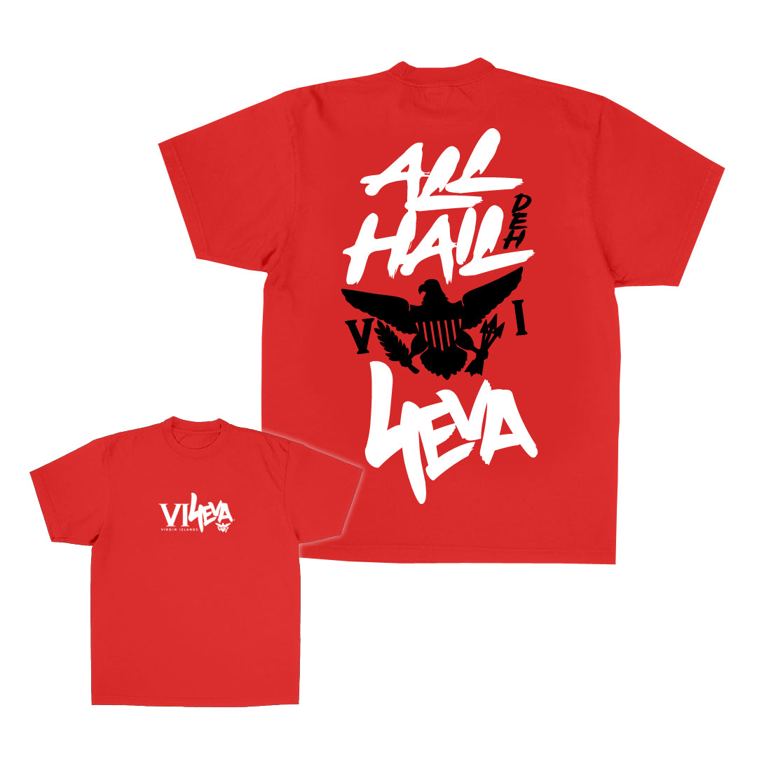 Unisex All Hail Deh VI4Eva Tee (Red/White)