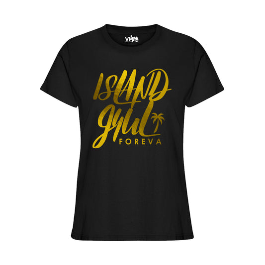 Women's Island Gyul Foreva Tee (Black/Gold)