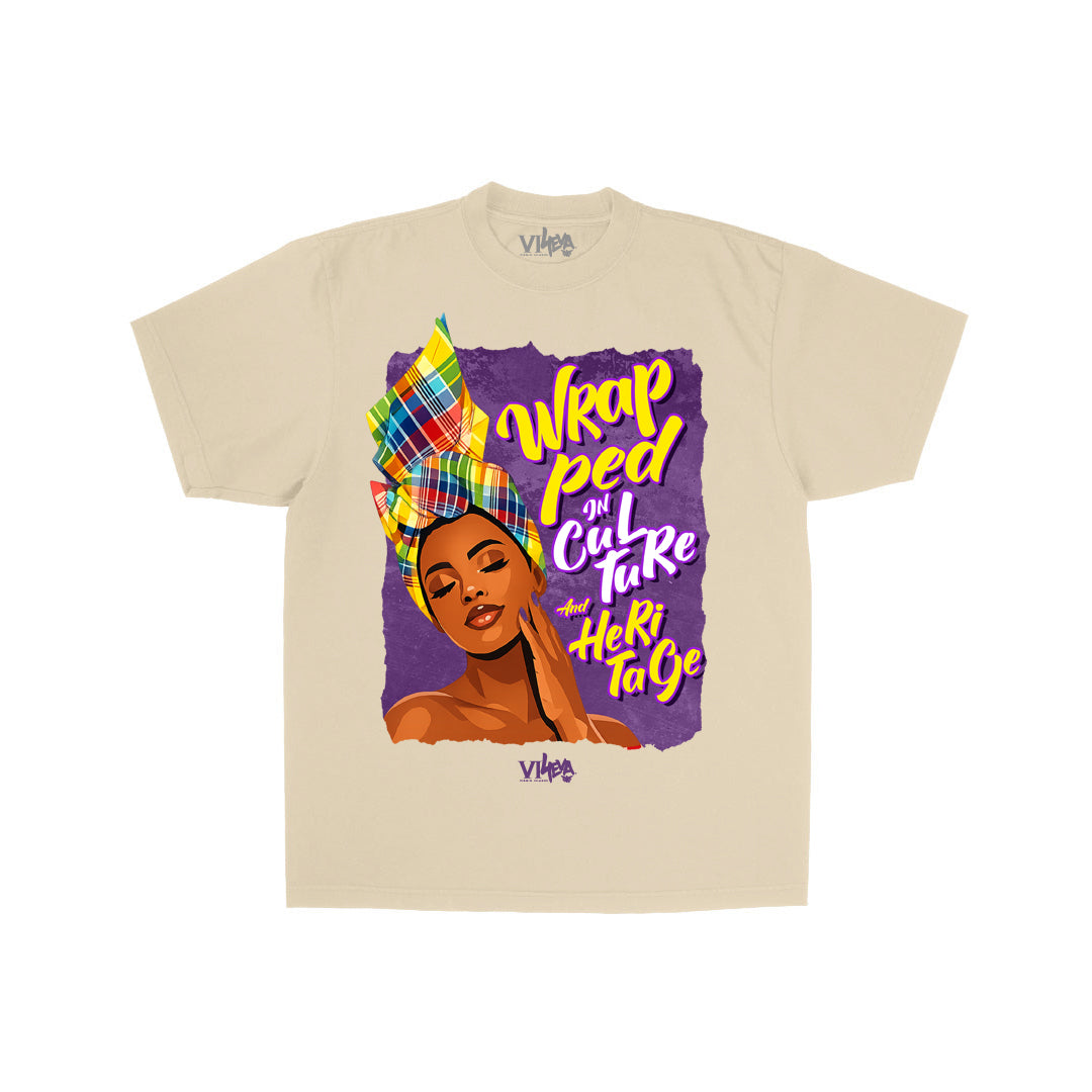 Women's Wrapped In Culture Tee (Beige)